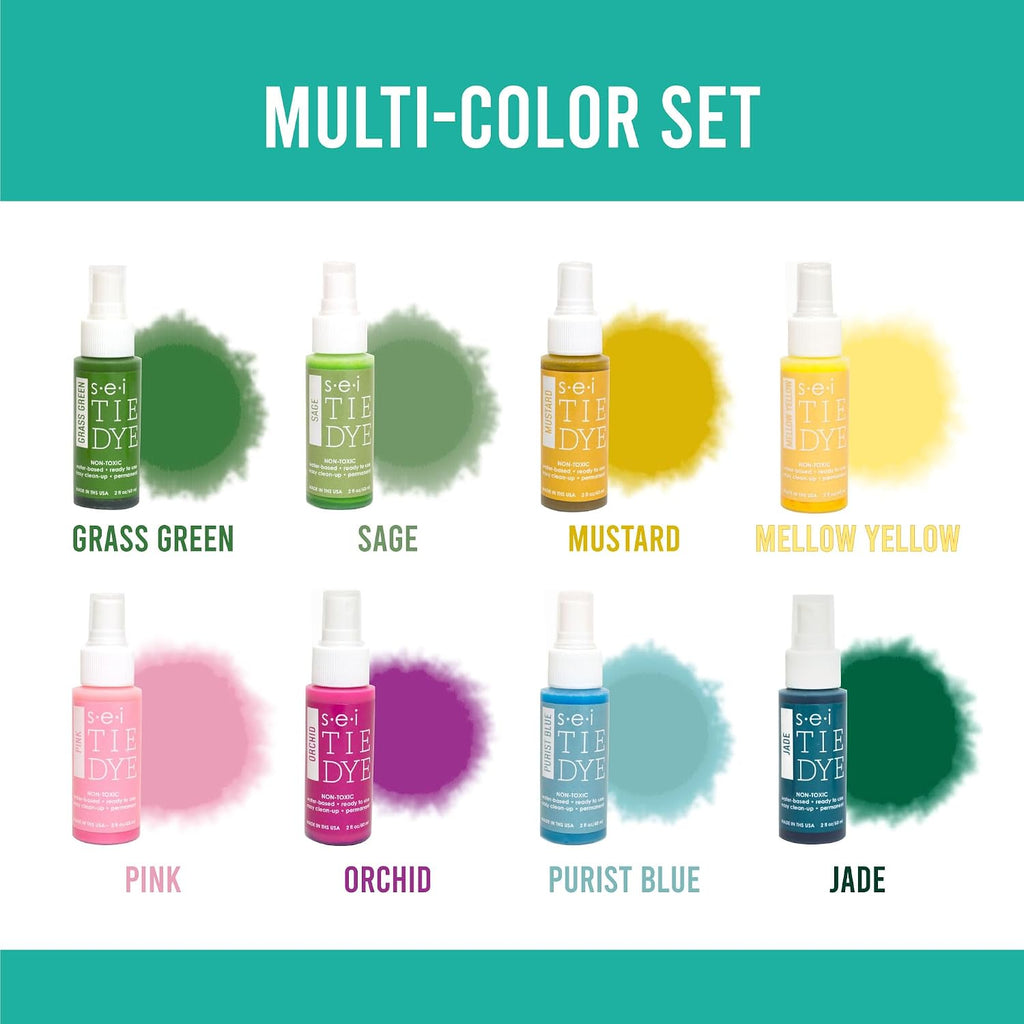 Sei Tie Dye Kit Natural Fade, 8 Color Earth Tone Fabric Dye Spray Set