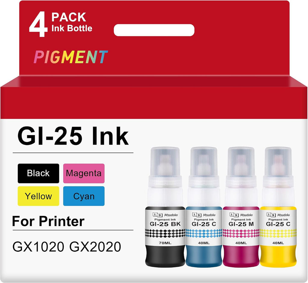 Pigment GI-25 GX2020 Ink Refill Bottle Compatible for Canon 25 GI25