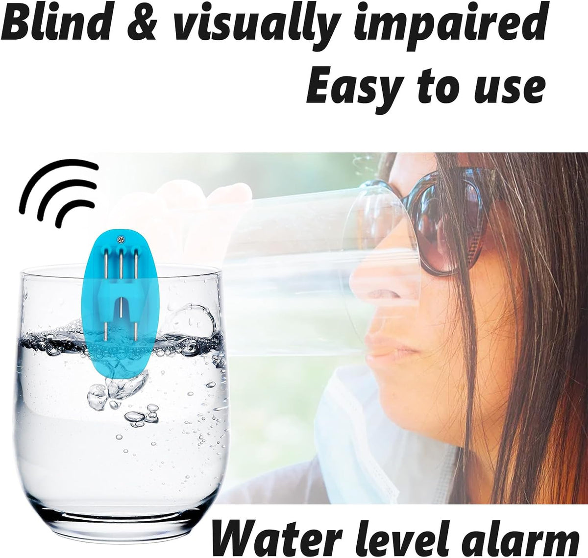 Liquid Level Indicator with Loud Audible Alarm for Visually Impaired