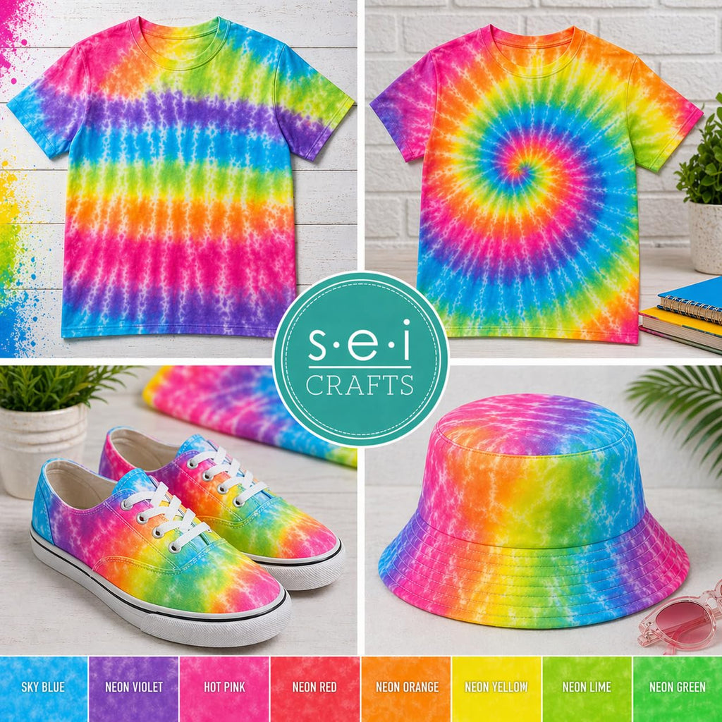 Sei Tie Dye Kit Natural Fade, 8 Color Earth Tone Fabric Dye Spray Set