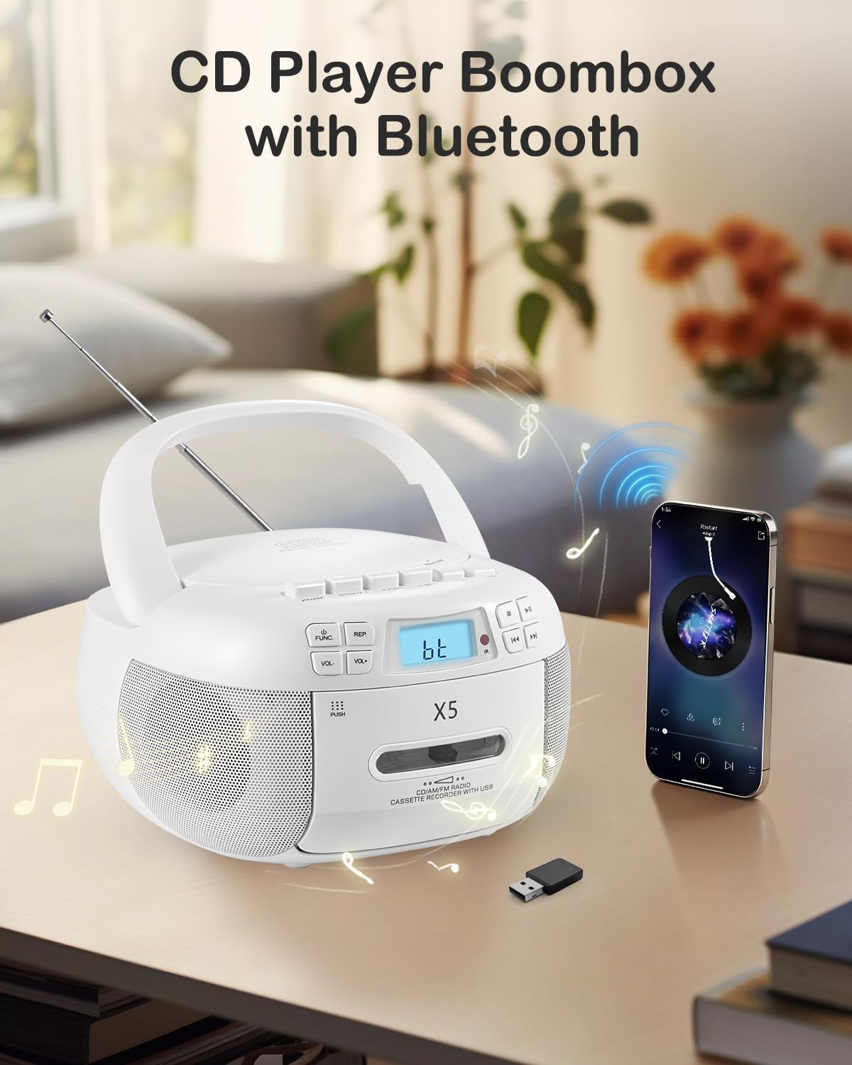 G Keni CD & Cassette Boombox for Learning (K–12)