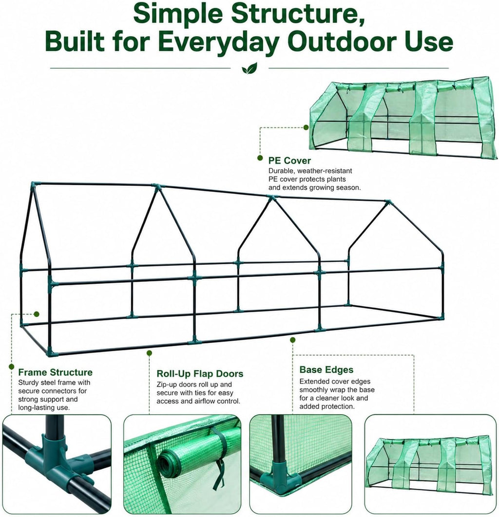 ScienGarden Portable Tunnel Greenhouse (Medium & Large)