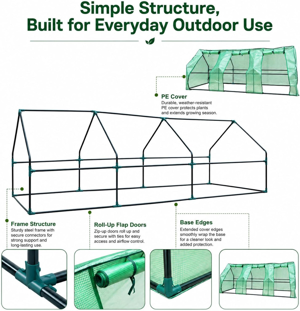 ScienGarden Portable Tunnel Greenhouse (Medium & Large)