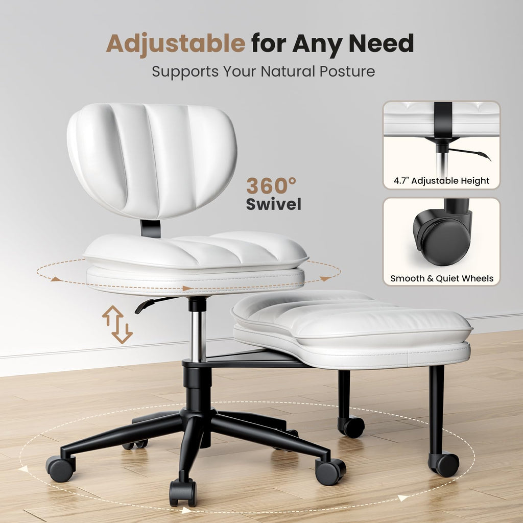 HOMRELEXA Cross-Legged Meditation Desk Chair (Standard & Large)