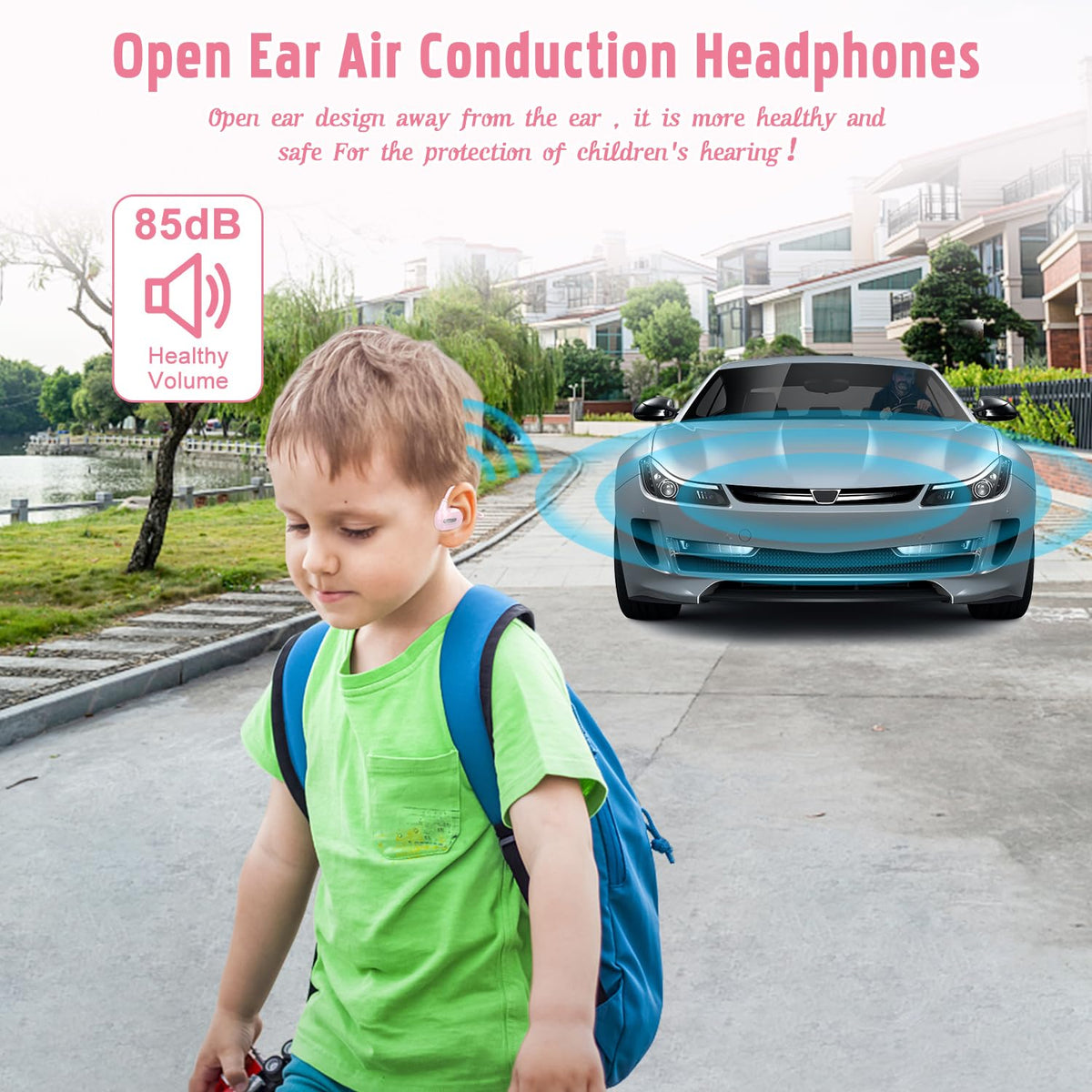 BANIGIPA Kids Headphones, Open Ear Headphones for Teens Child Boys Girls