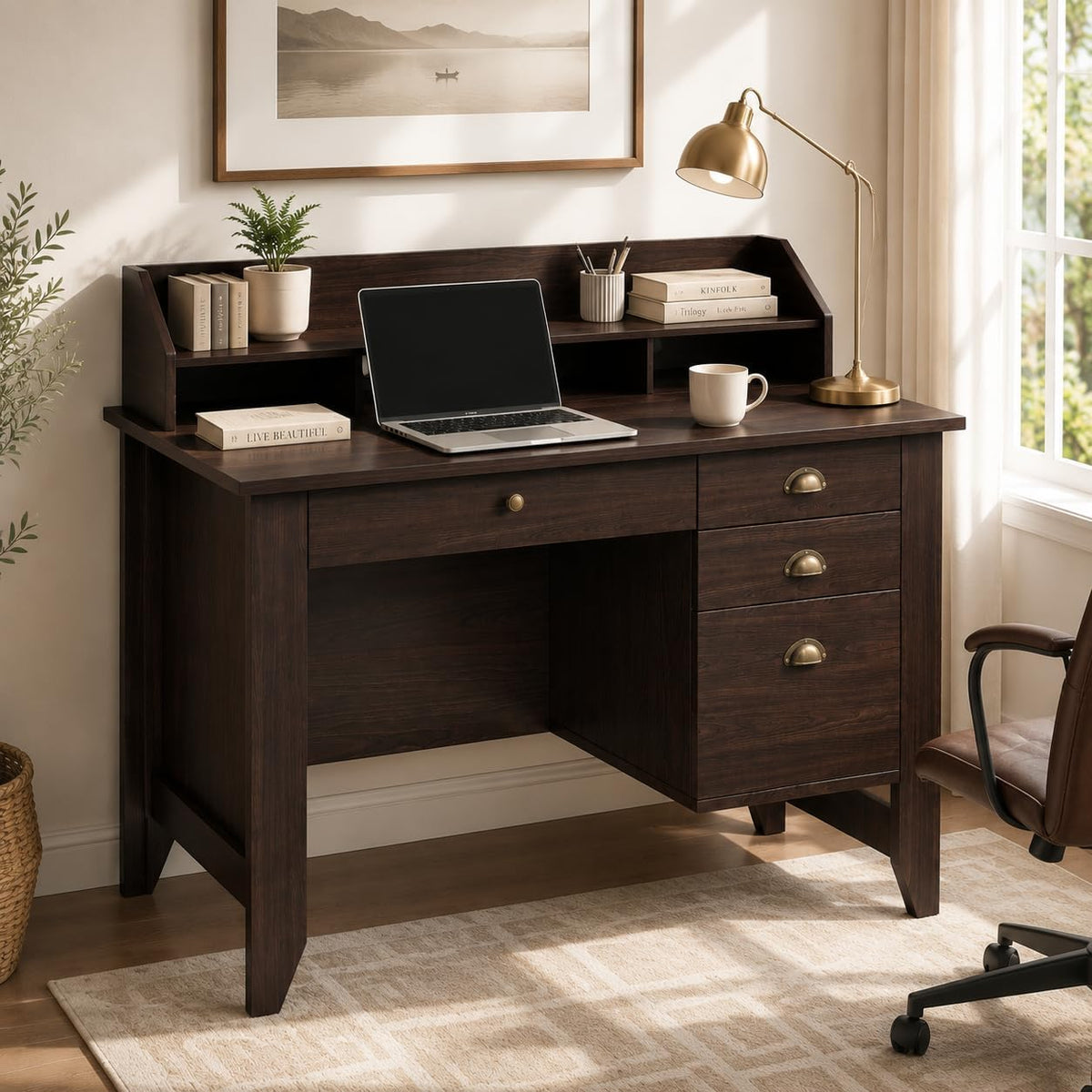 4 EVER WINNER 47-Inch Student Desk with Drawers
