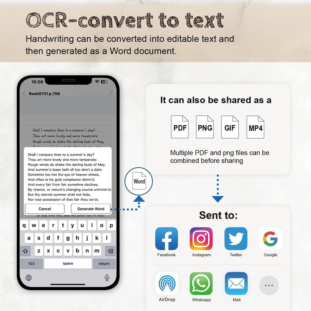 Ophaya Smart Pen & Reusable Digital Notebook – Sync Notes to Your App