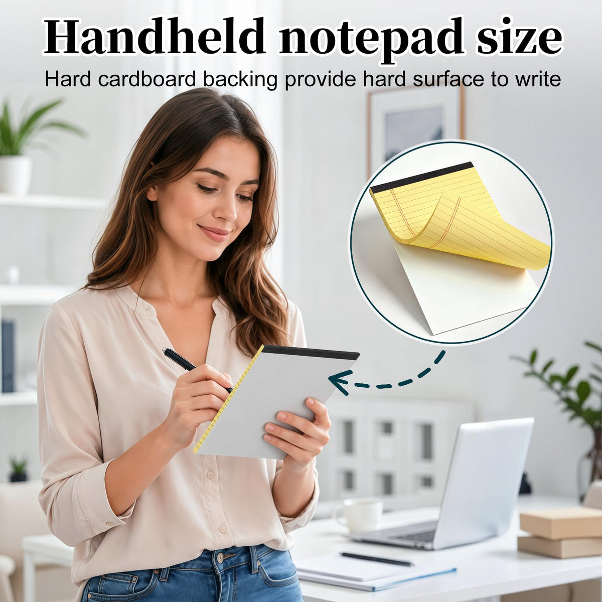 7 PCS Note Pads 5x8 Small Legal Pads 210 Sheets, Perforated Small Notebook Notepad 5 x 8 ,College Ruled Lined Paper Pads 80GSM, Mini Hard Backing Writing Pads Memo for Work School &Office Supplies-Multicolor