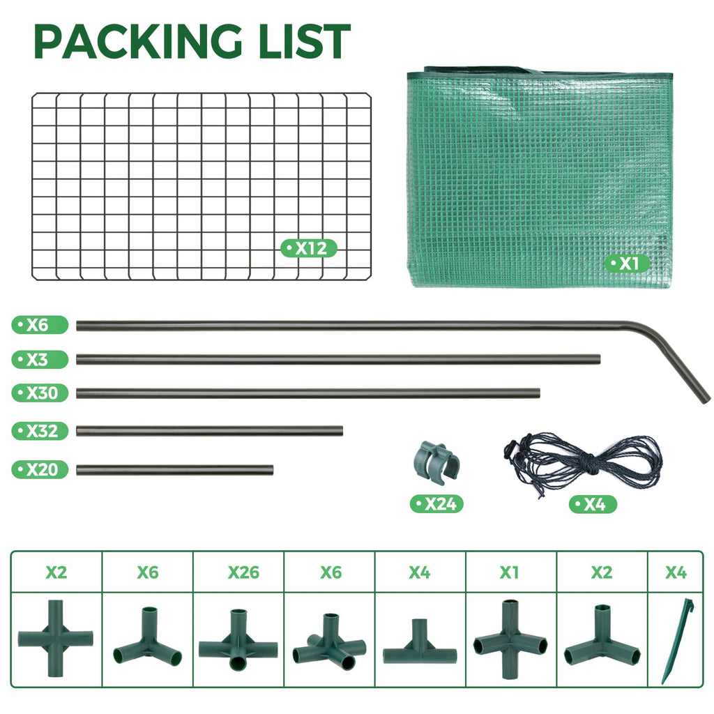 Ohuhu Plastic Greenhouse with 3–4 Tiers, Up to 22.56 Sq Ft