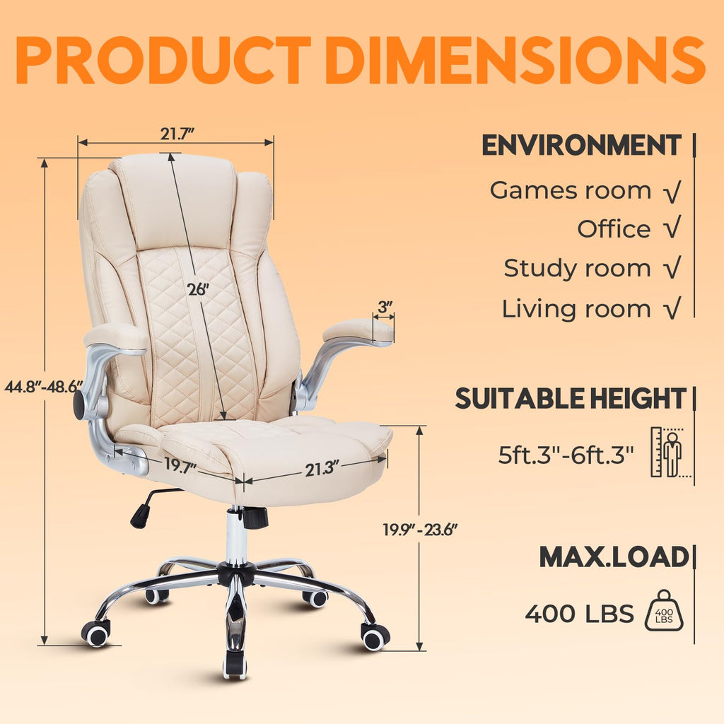 HESL 350 lb High-Back Executive Desk Chair (Multiple Colors)