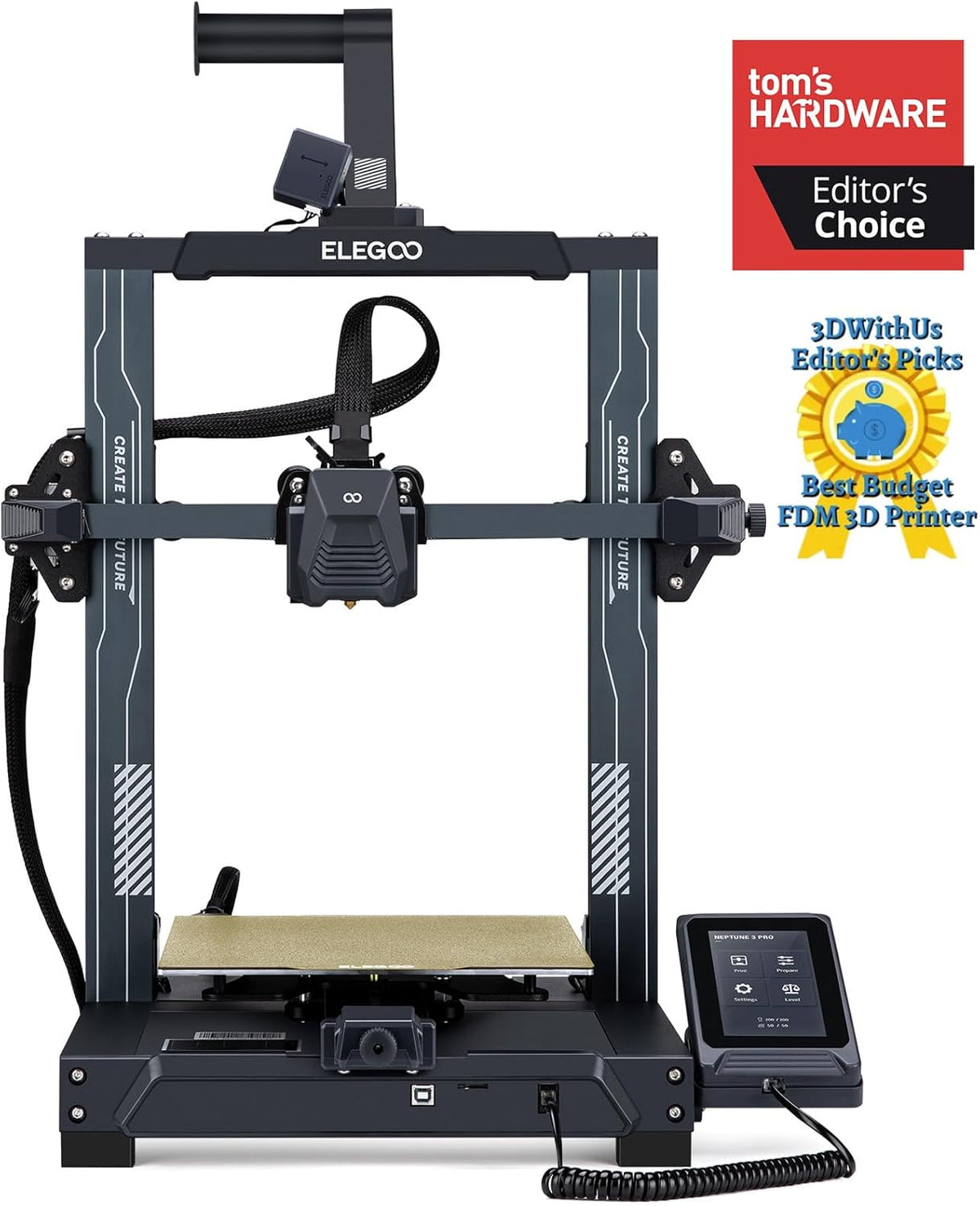 ELEGOO Neptune 3 Pro 3D Printer, Quick Assembly with Auto Leveling
