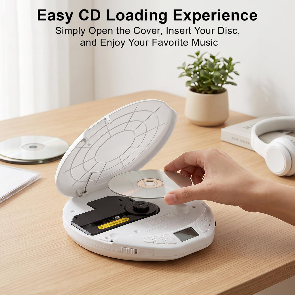 Gueray H-01 Portable CD Player with Earphones for Learning (K–12)