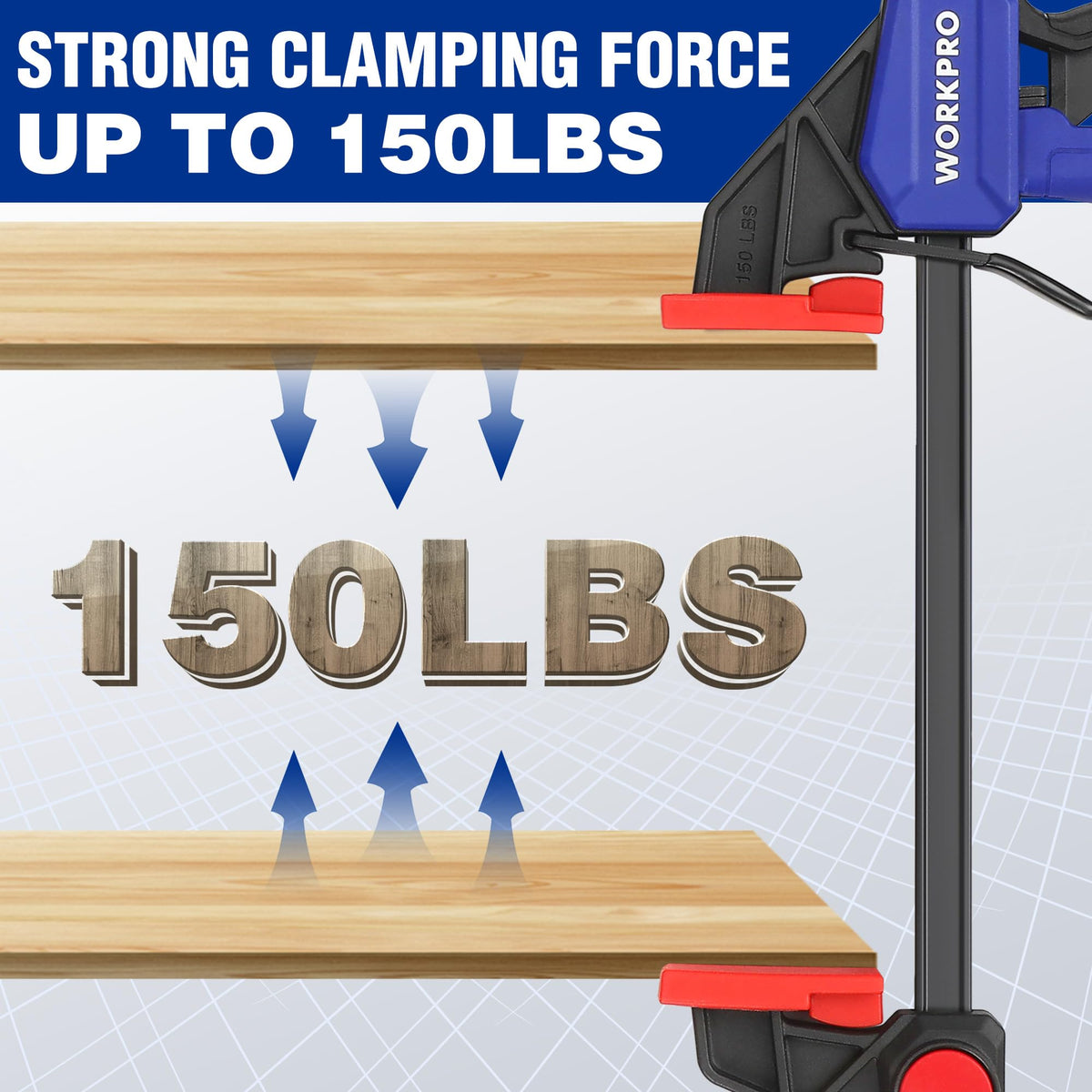WORKPRO 6" Mini Bar Clamps for Woodworking, 50 lbs Load Limit, 2-Pack