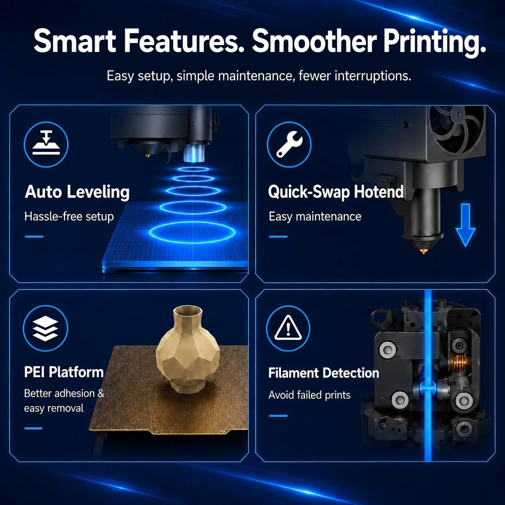Entina Tina2C 3D Printer for Beginners, Fully Assembled Starter Mini 3D Printer, Start in 8 Mins, App & WiFi Control, Auto Leveling, 3500+ Model Library, 25+ Creative DIY Modules for STEM, Home