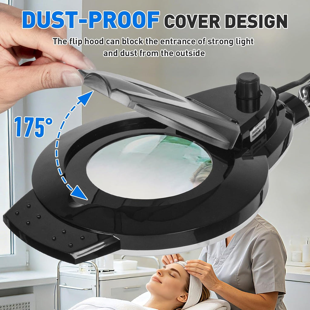 KIRKAS LED Magnifying Lamp with Clamp, 2,200 Lumens Dimmable 28in 12X
