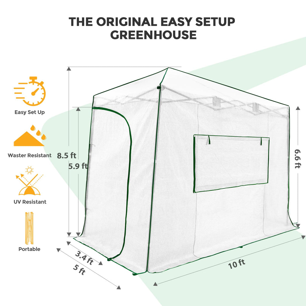 EAGLE PEAK Pop-Up Walk-In Greenhouse (Multiple Sizes)