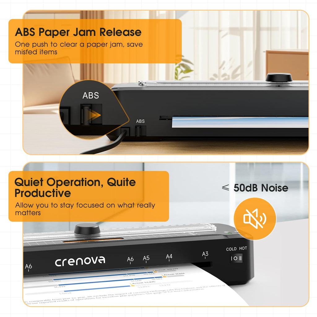 13" A4 Thermal Laminator with 10 Laminating Sheets