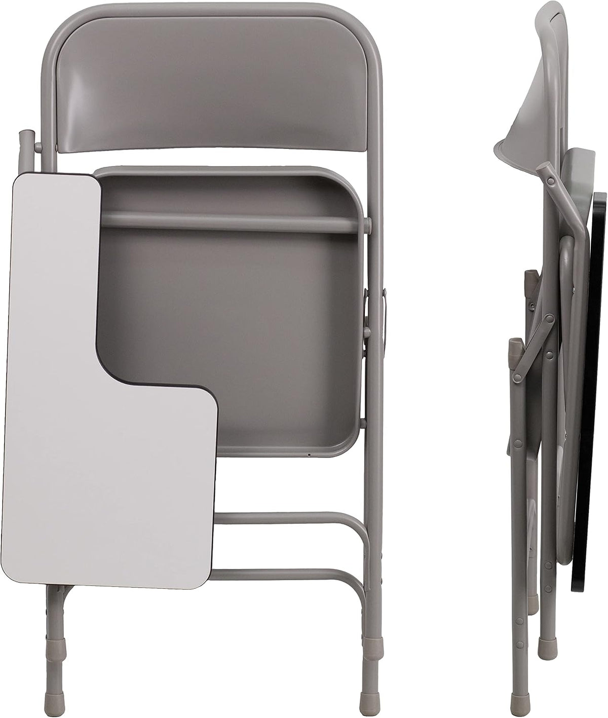 Flash Furniture Ralph Premium Steel Folding Chair with Right Handed Tablet Arm