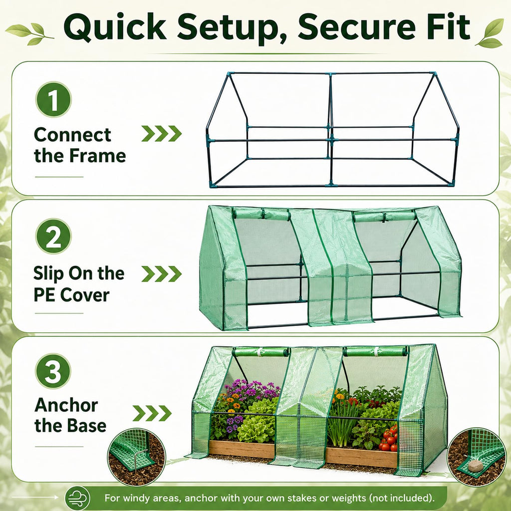 ScienGarden Portable Tunnel Greenhouse (Medium & Large)