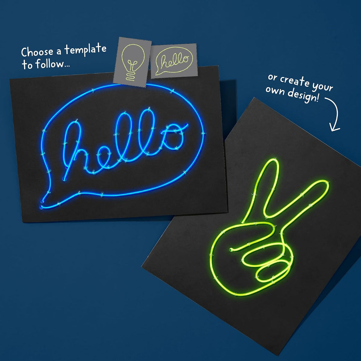 KiwiCo DIY Neon Sign Kit - Light-Up Wire Art STEM Craft, Ages 9+