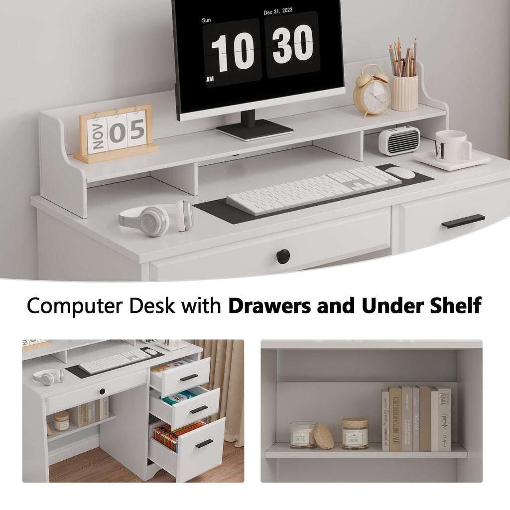 4 EVER WINNER 44-Inch Student Desk with Drawers