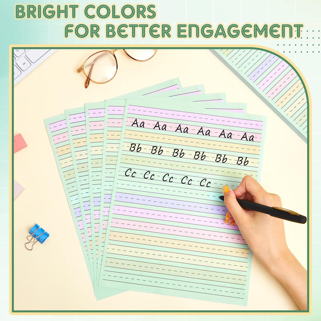 AmazingSpark Raised-Line Handwriting Paper, Letter Size