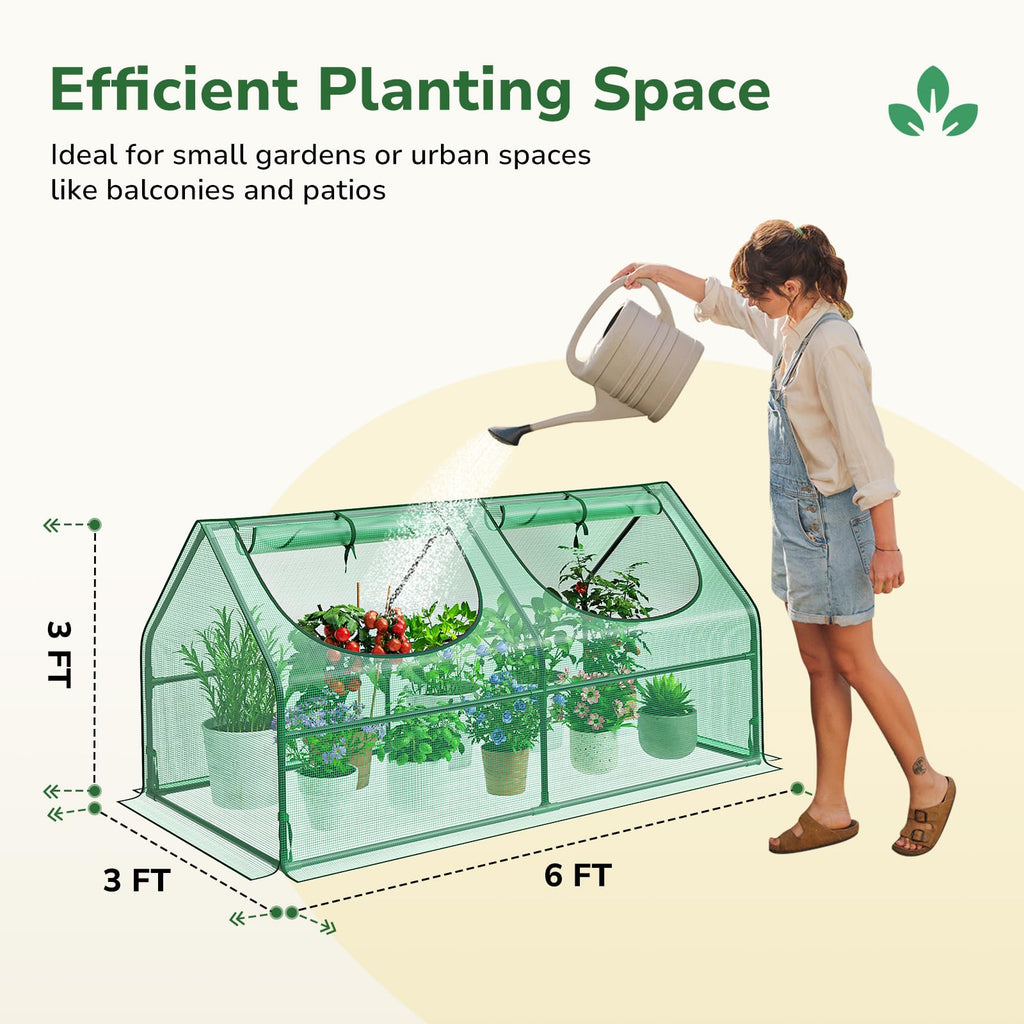 Greatbuddy Small Greenhouse, 9 Sq Ft (3 ft × 3 ft)