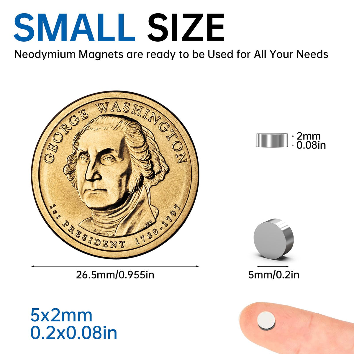 Magnet for Crafts, 622PCS Small Neodymium Magnet for 3D Printing