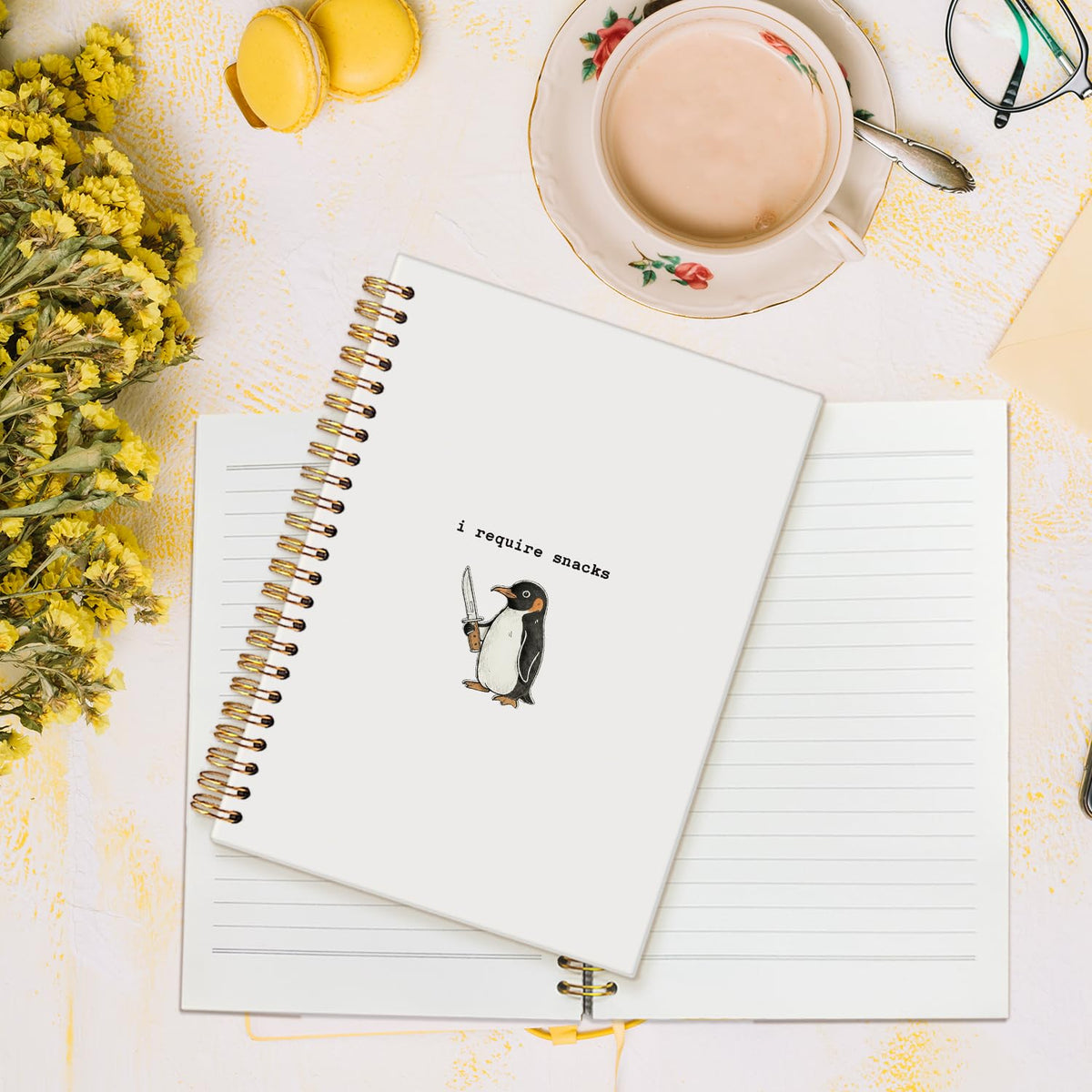 Funny Black Cat Spiral Notebook,Office Notebooks for Work