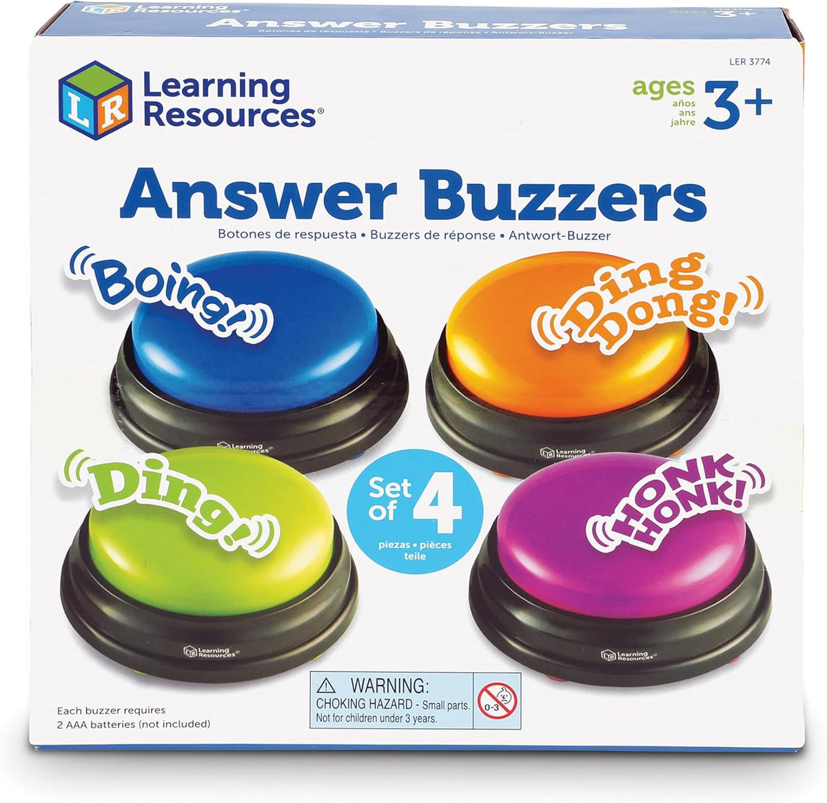 Learning Resources Original Answer Buzzers, Set of 4 (Multi-Age Learning)