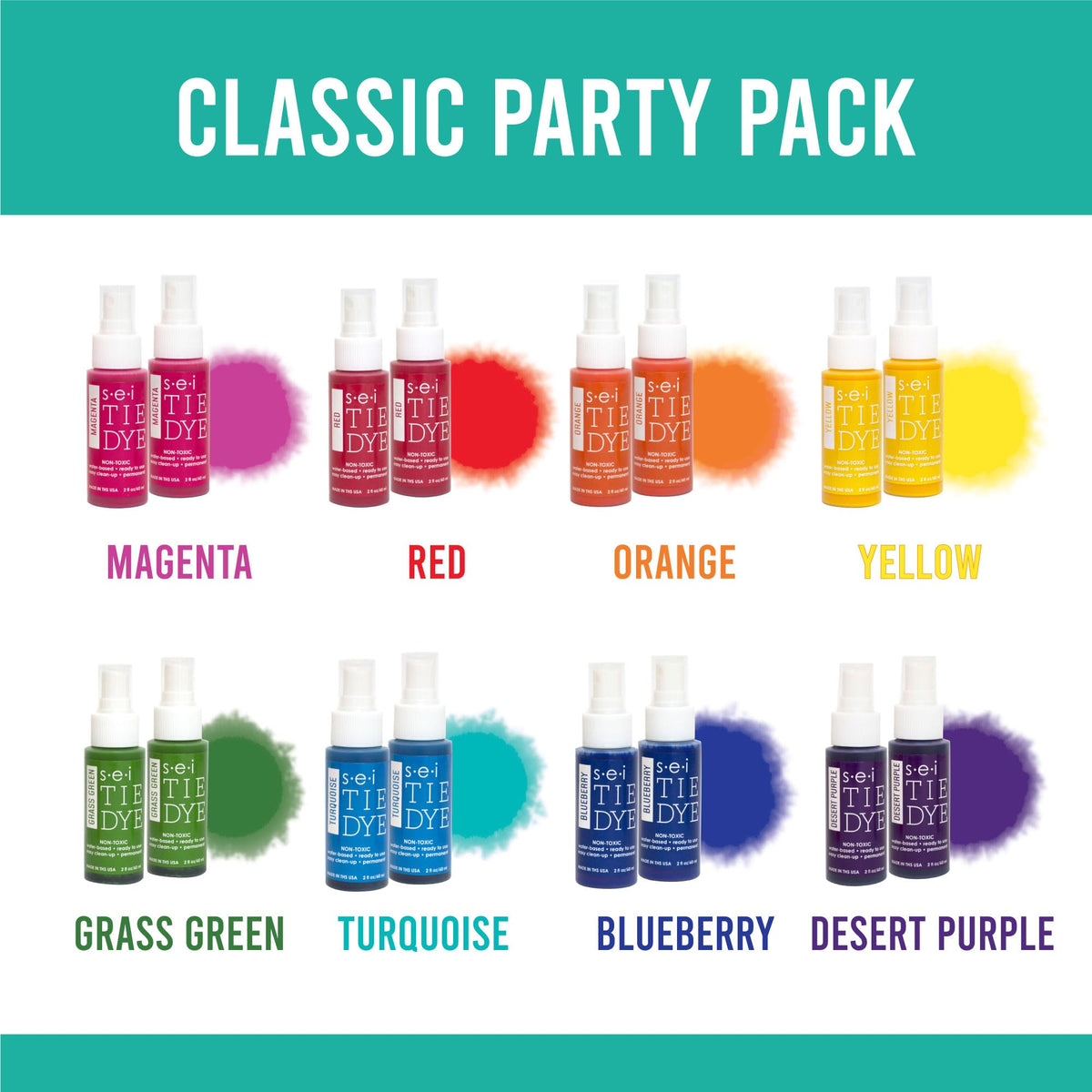 Sei Tie Dye Kit Natural Fade, 8 Color Earth Tone Fabric Dye Spray Set