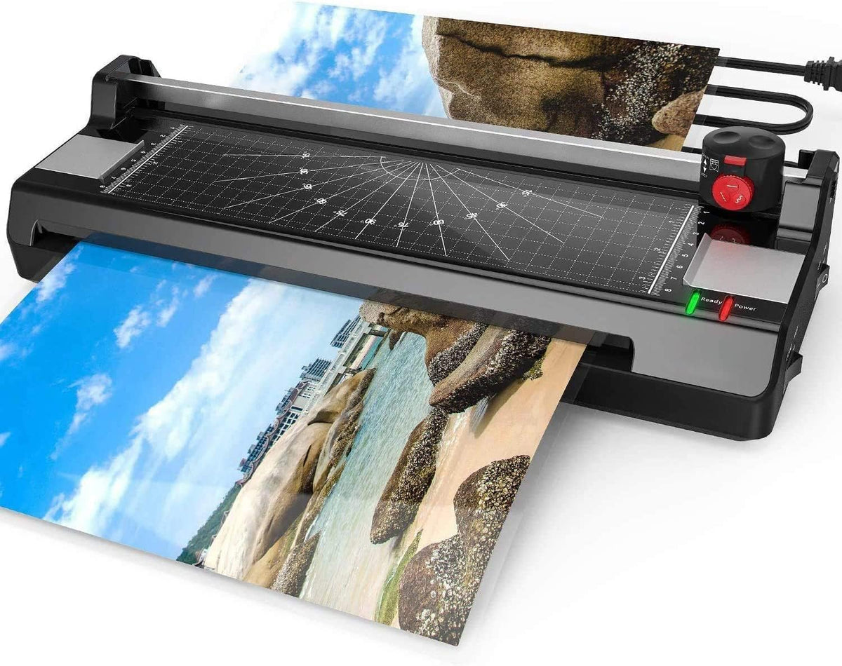 13" Thermal & Cold Laminator with Pouches, Trimmer & Corner Rounder