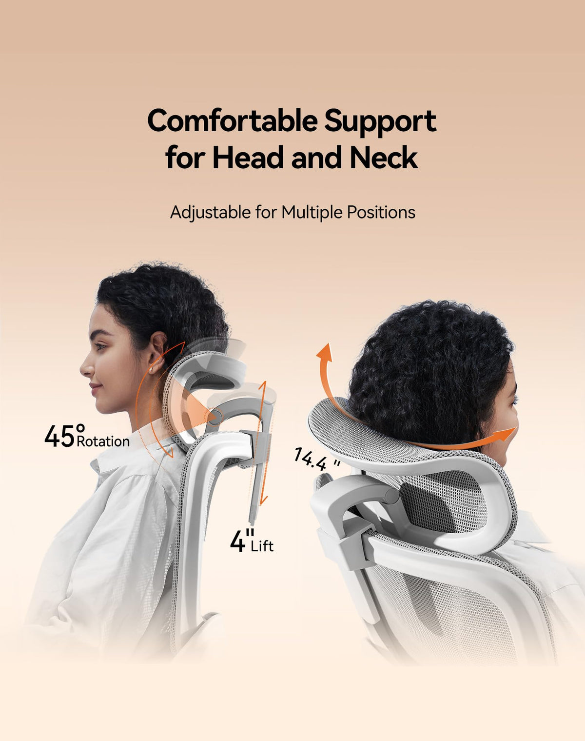 SIHOO M18 Ergonomic Office Chair, Mesh Back Desk Chair with Headrest