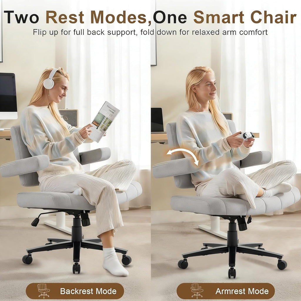 Vigosit Plush Cross-Legged Desk Chair (Multiple Colors)