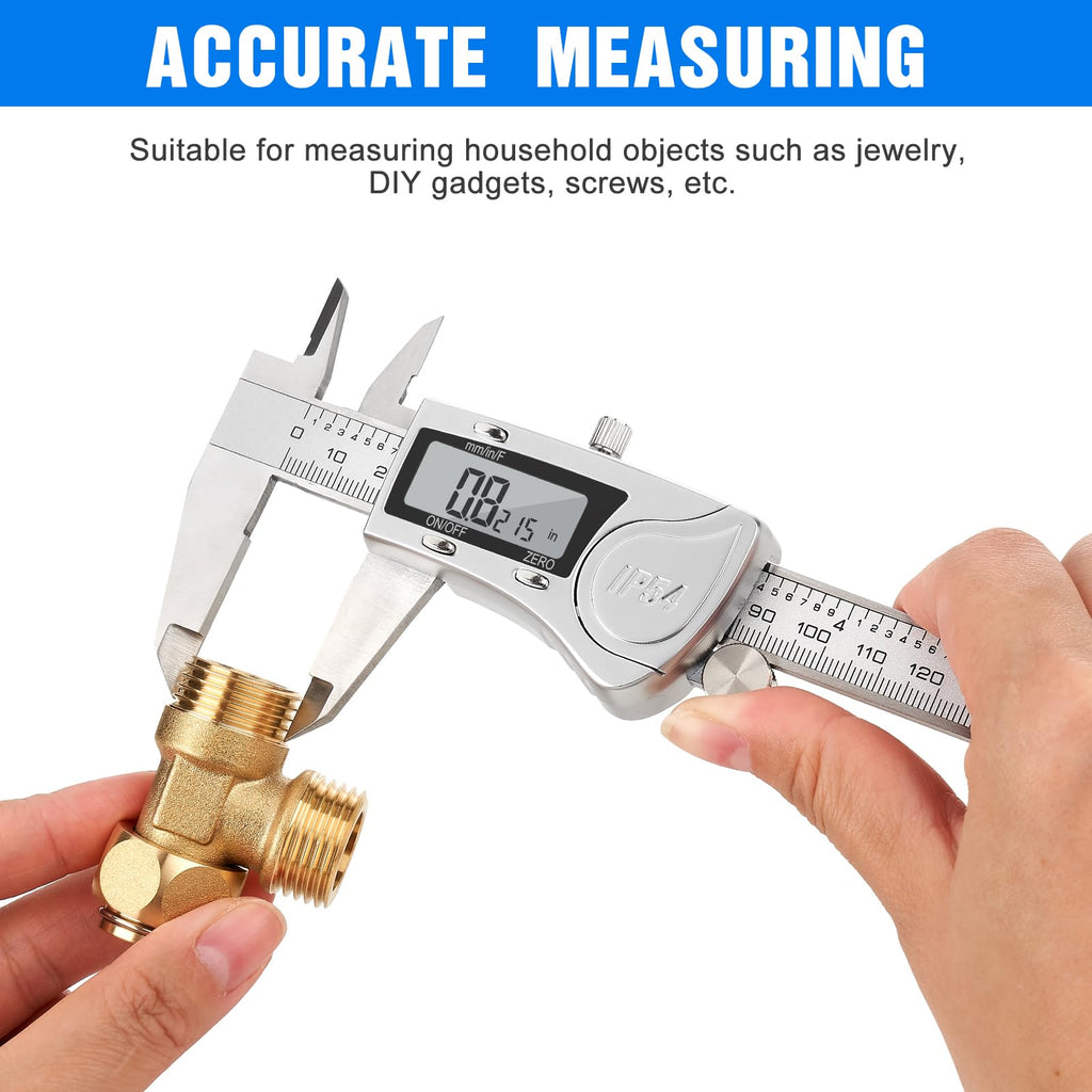 Digital Caliper, Adoric Calipers 0-6 Inch, Inch/mm Conversion, Large LCD