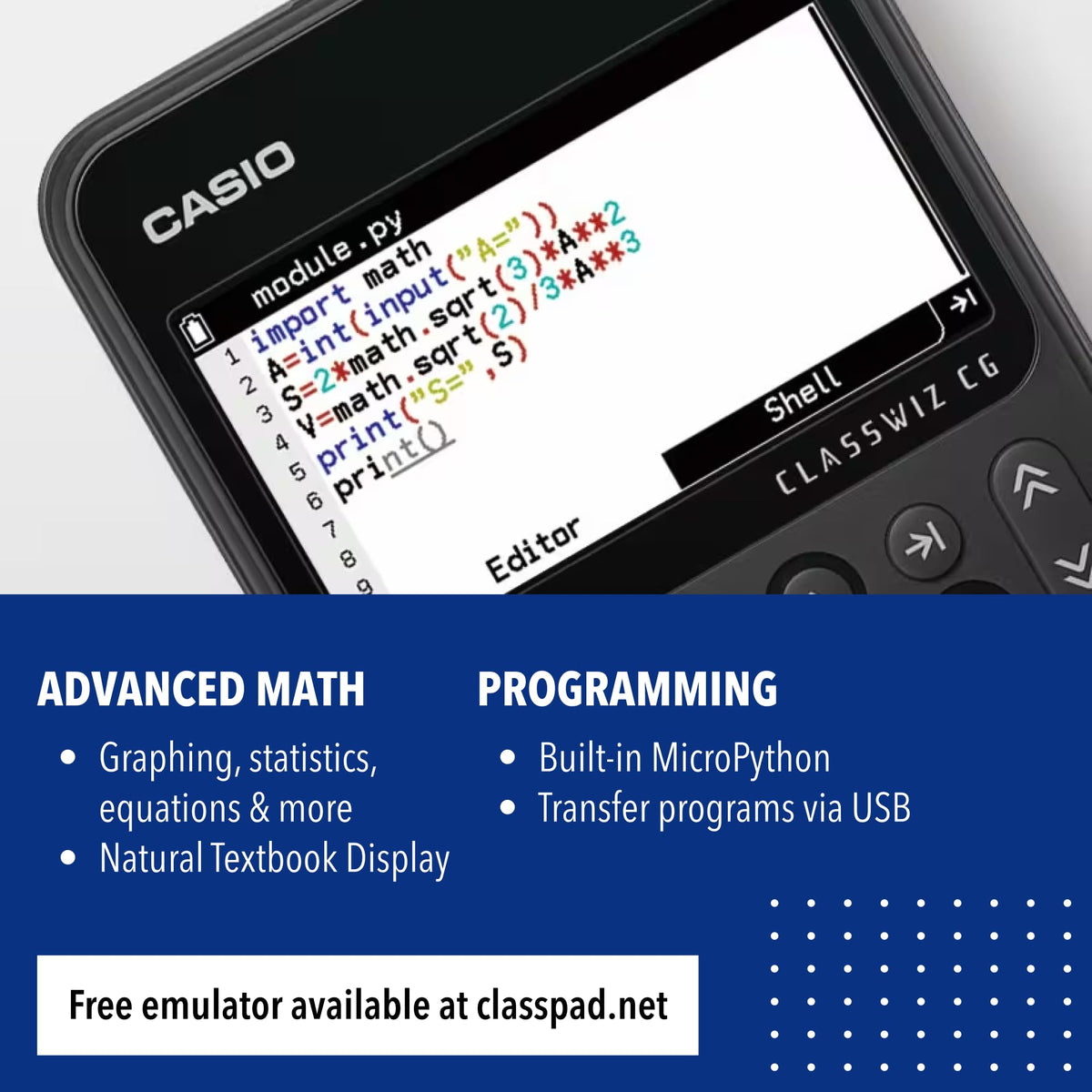 Casio Prizm FX-CG50 Color Graphing Calculator