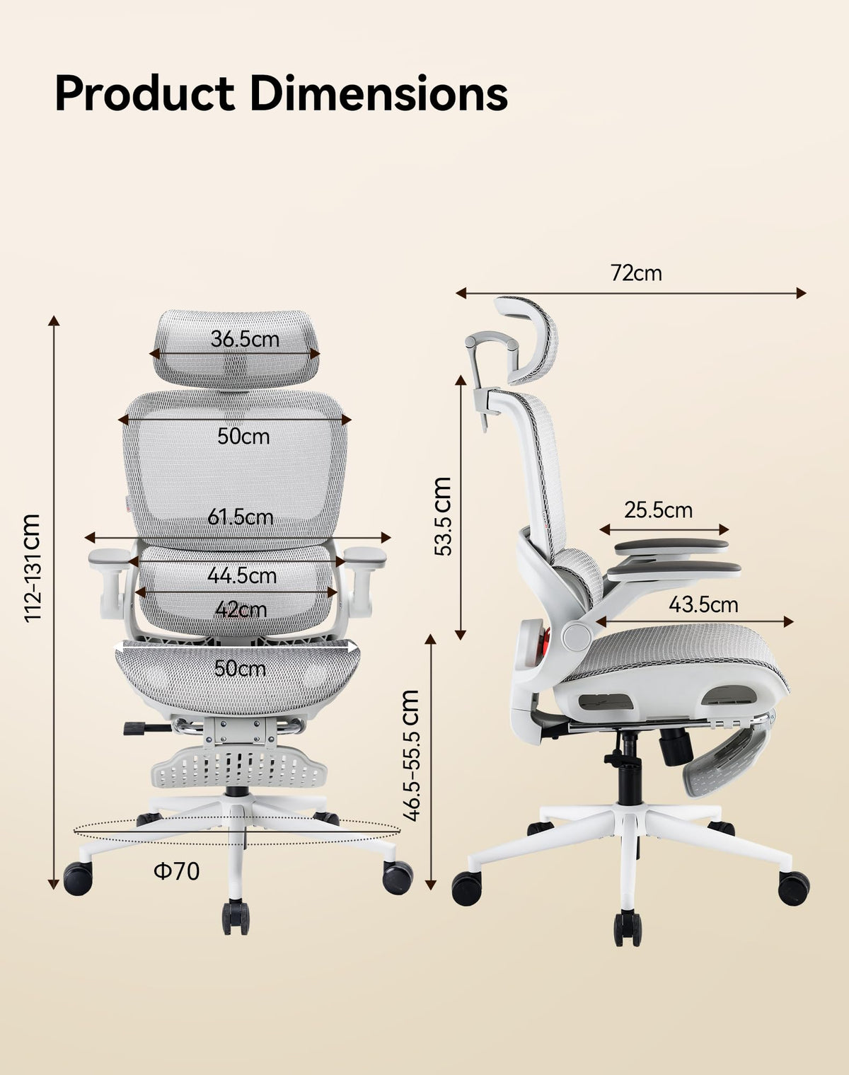 SIHOO M18 Ergonomic Office Chair, Mesh Back Desk Chair with Headrest
