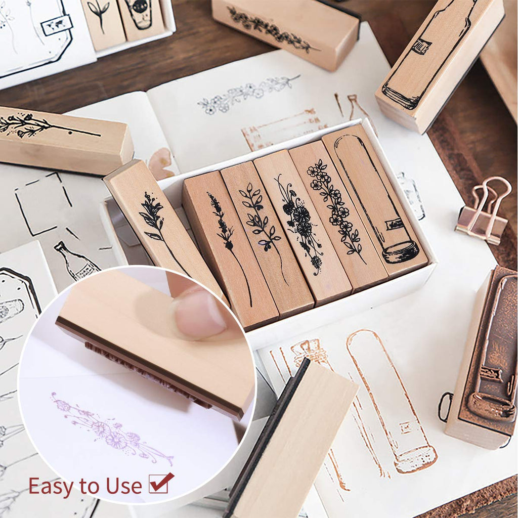 UCEC CRAFT: 70-Piece Alphabet Rubber Stamp Set for Clay & Crafting – Letters, Numbers & Punctuation