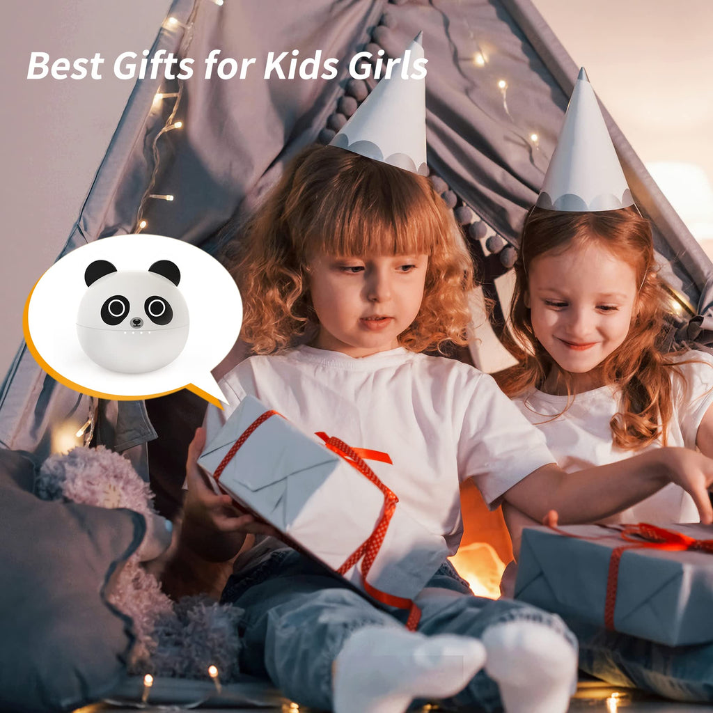 Wireless Earbuds for Kids, Headphones with Cute Panda Charging Case with Mic, Noise Cancelling,Typ-C, 3D Stereo Waterproof Bluetooth Buds for Sport & Outwork,3 x Ear caps(S,M,L)
