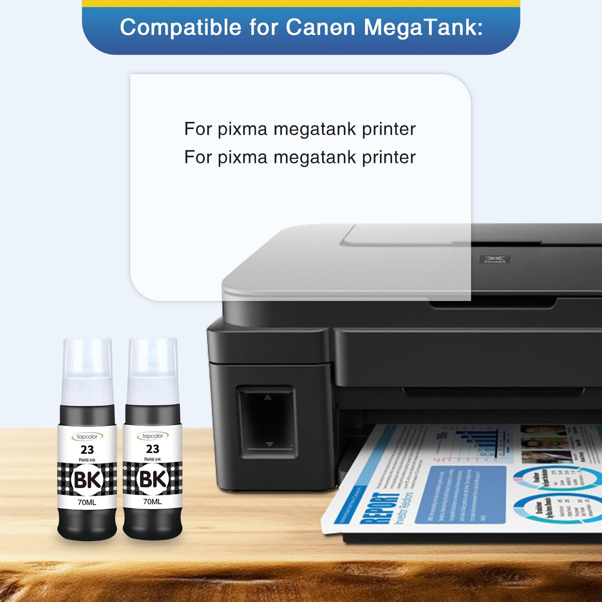 GI-23 GI23 Ink Refill Bottle Set Compatible for Canon G620 G520 Printer Ink