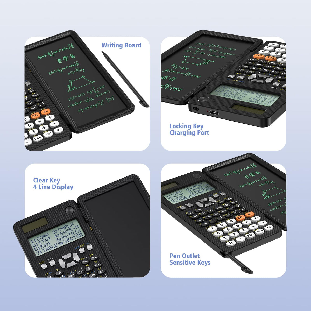 ROATEE 991ES MAX Scientific Calculator with Notepad