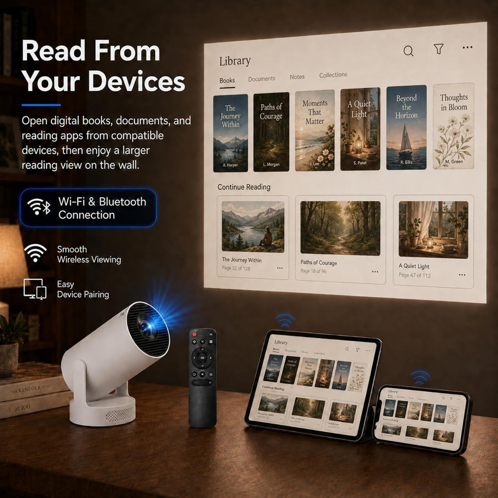 BookGlow Smart Reading Projector with Wireless Page Turner