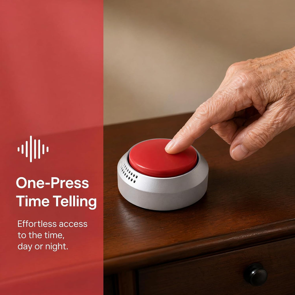 Talking Clock Button for The Blind, Elderly or Visually impaired (English)
