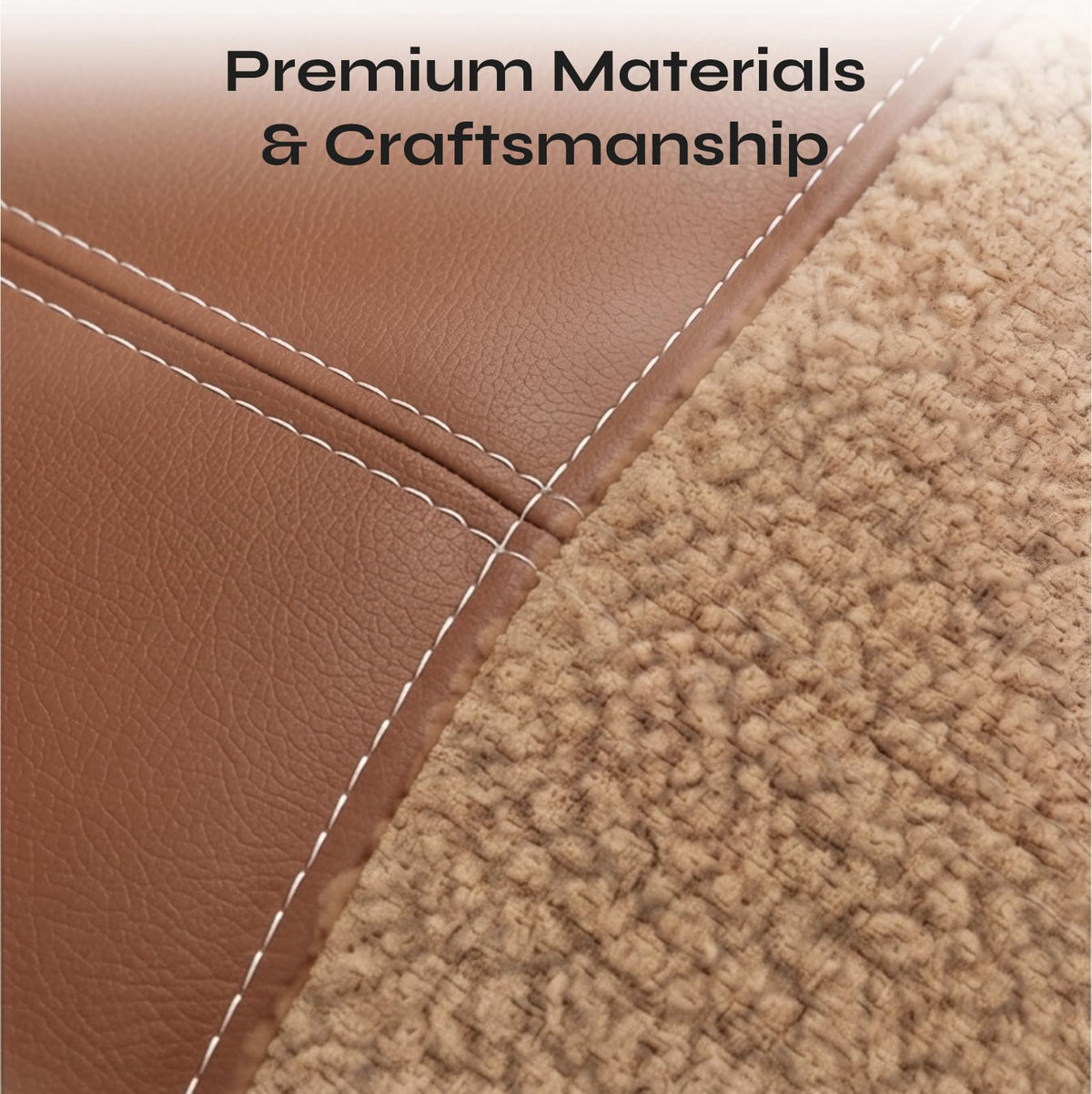 PU Leather Mid-Back Office Chair, Flip-Up Arms, 3.5" Dual-Layer Cushion