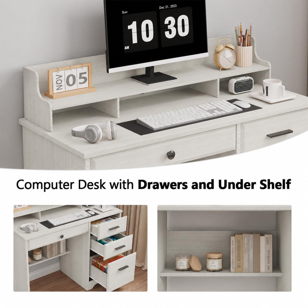 4 EVER WINNER 44-Inch Student Desk with Drawers