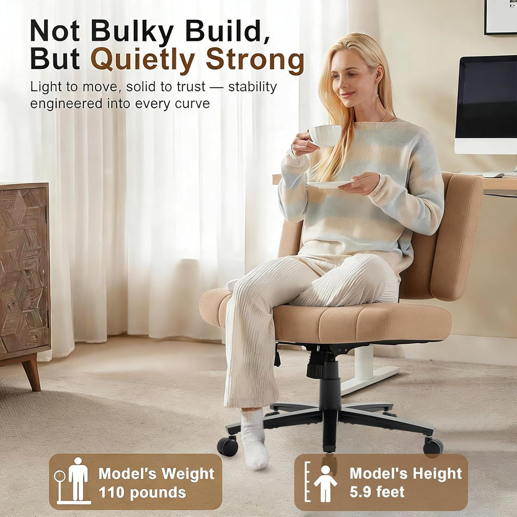 Vigosit Plush Cross-Legged Desk Chair (Multiple Colors)
