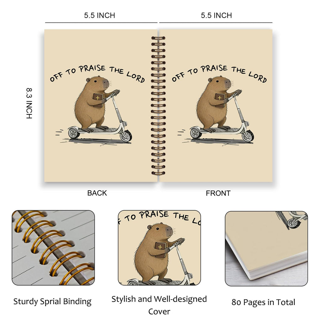 Frog Notebook, Frog Office Supplies, Cute Spiral Journal for Teens