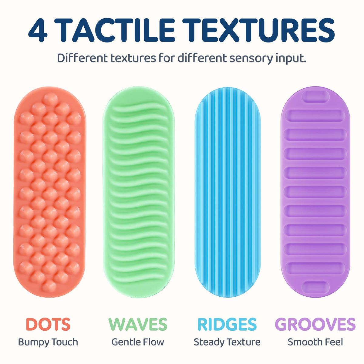 Sensory Stickers for Kids & Adults, 16 Pack Textured Classroom Calm Strips