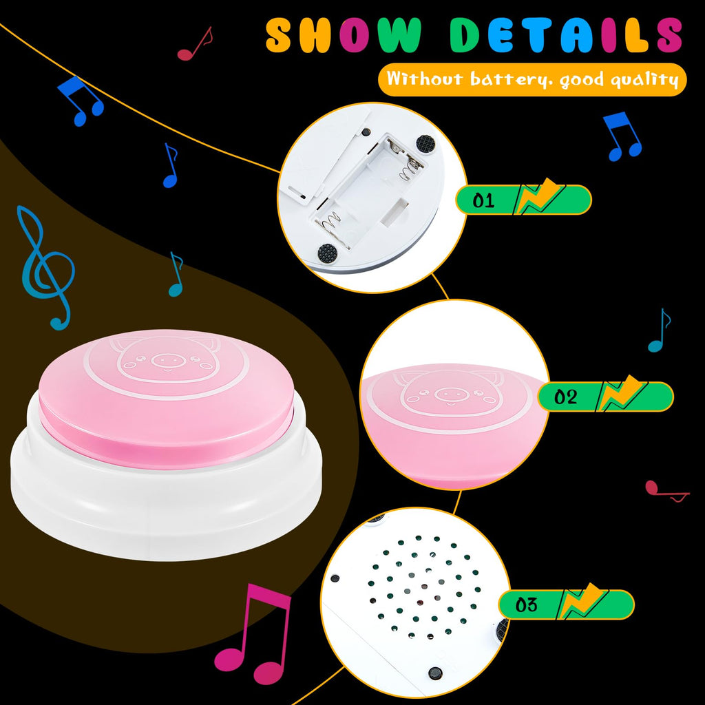 Syhood 8 Pcs Animal Sounds Buzzer for Trivia, Classic Style