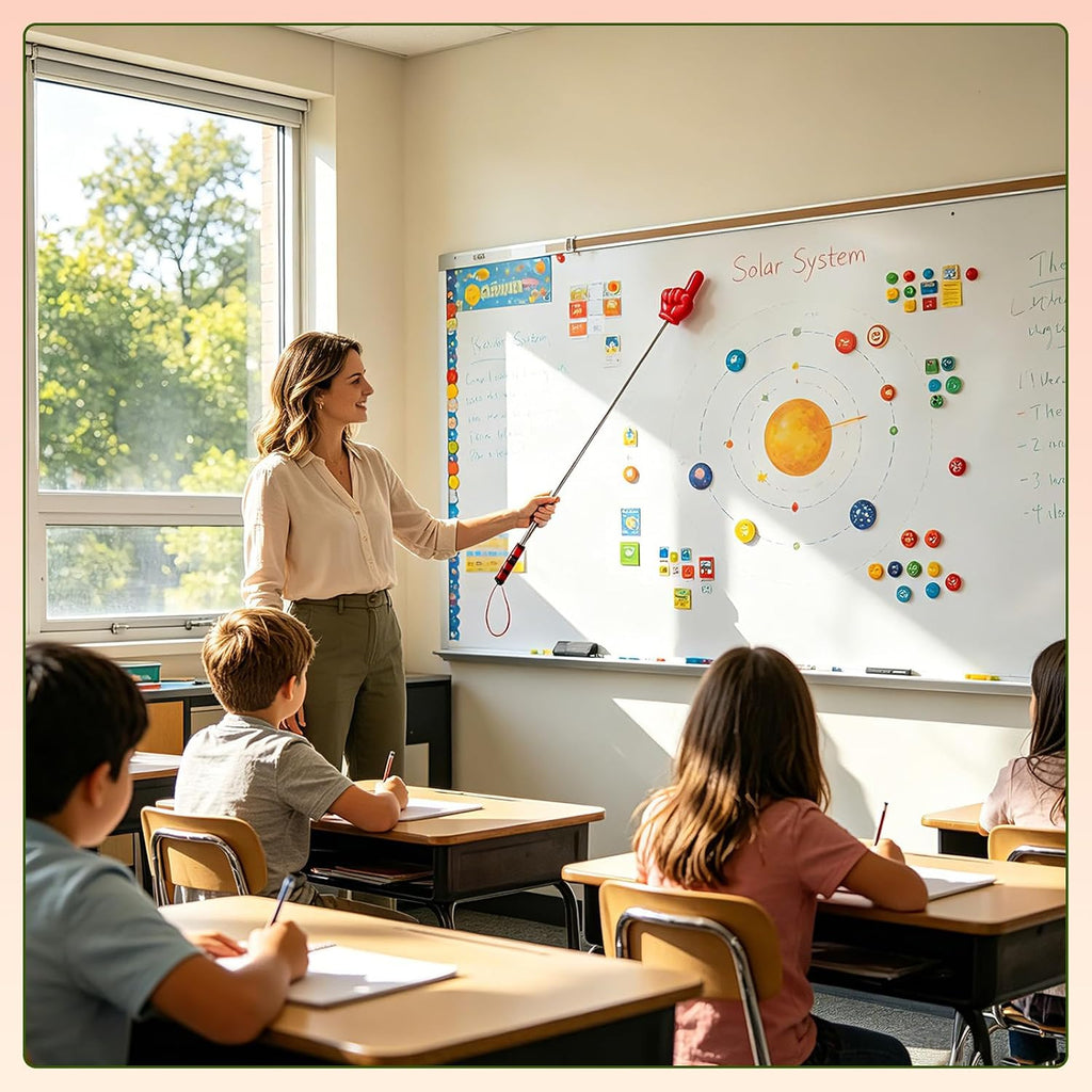 2Pcs Extendable Pointer Finger Stick,37" Telescopic Teacher Pointer